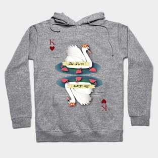 Swan King of Hearts Hoodie